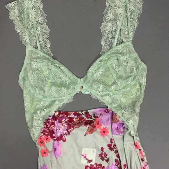 NWT x Intimately FP Suddenly Fine Maxi Slip Dress Sage Combo XL Brit Eady’s dres - Picture 6 of 14